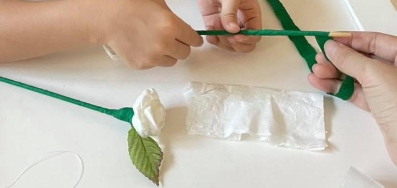 ✦ ดอกมะลิจากกระดาษทิชชู่